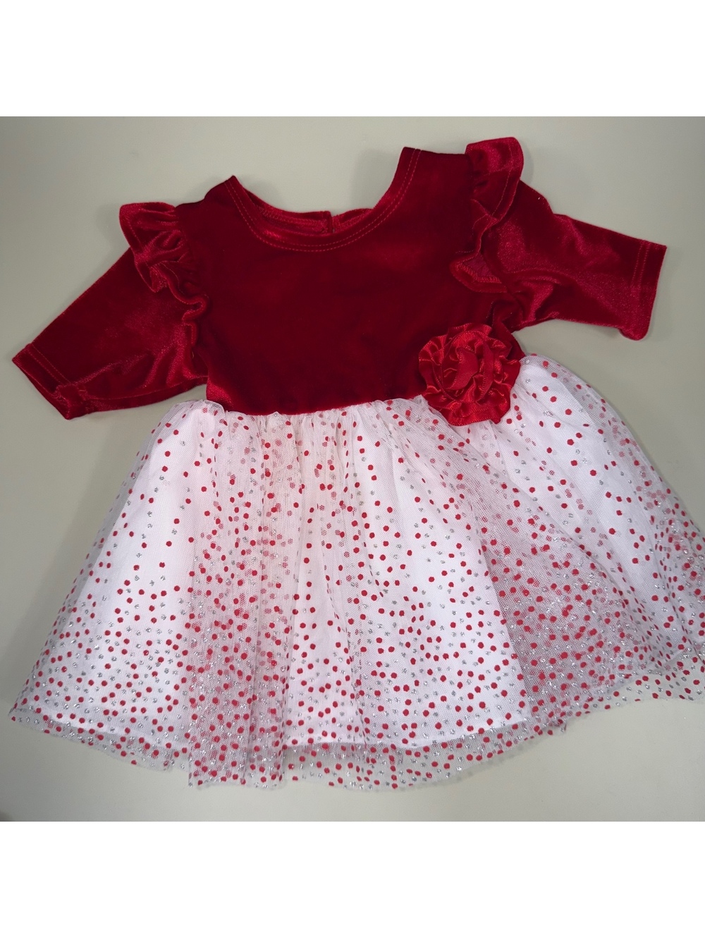 Mia & Mimi Baby Girls Red Velvet Holiday Dress NB